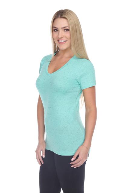 1203 Junior's Cotton Nub Short Sleeve Regular V-Neck Tee