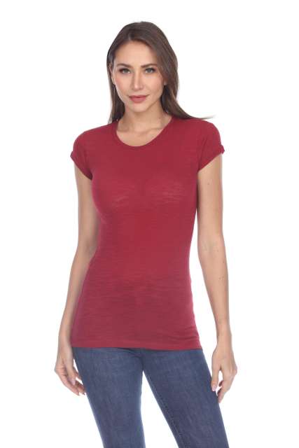 6050 Juniors Cap Sleeve Cotton Slub Tee