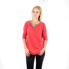 7204 Ladies Split-V Neck 3/4 Sleeve Raglan