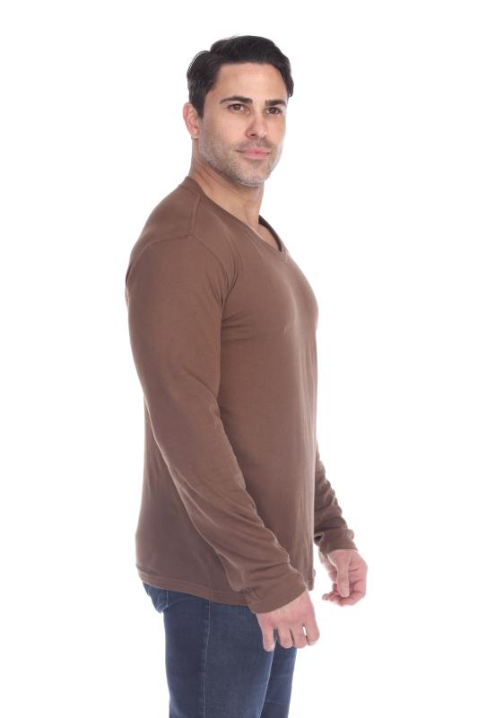4701 Men's Slim Fit Long Sleeve V-Neck Tee