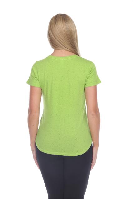 1201 Junior's Cotton Nub Scoop Neck Tee with Curve Hem