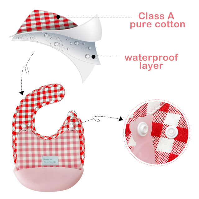 Fabric & silicone bibi
