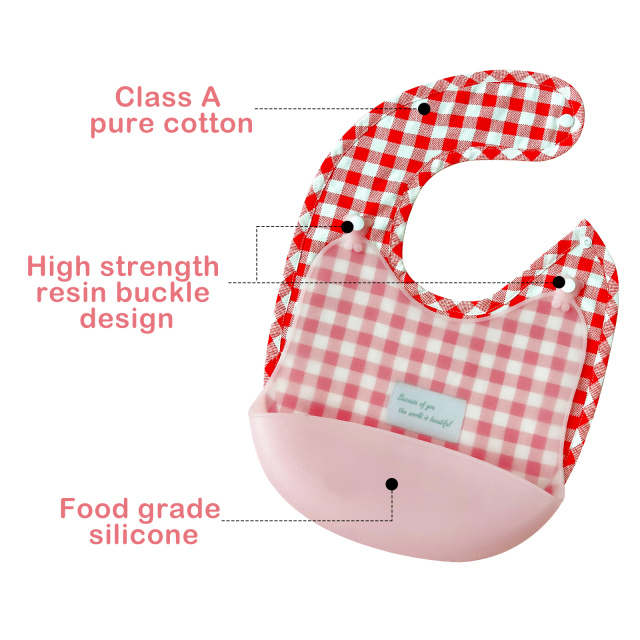 Fabric & silicone bibi