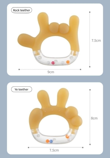 Baby rattle teether, ok type teether