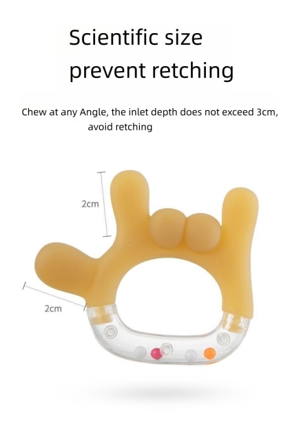 Baby rattle teether, ok type teether