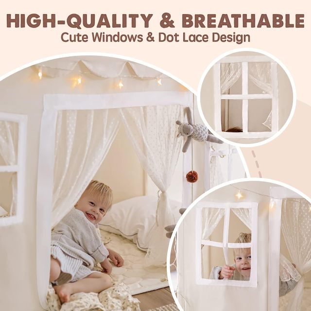 Play Tent with Mat and Lights, Kids Tent Indoor