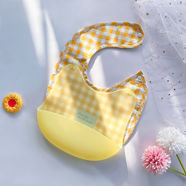 100% cotton bib for baby, baby bib, silicone bib with cotton, four seasons bib, easy carry bib for baby