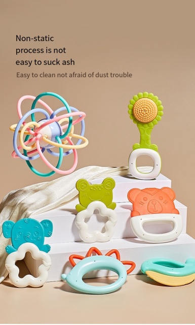 Whole set baby teether with storage box, colorful teether, soothing toy, teether toy