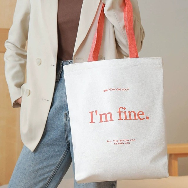 Canvas shopping bags