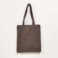 Coffee-colored canvas casual bag