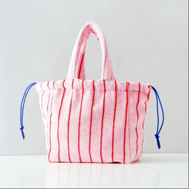 Cotton Towel Tote Bag With Drawstring