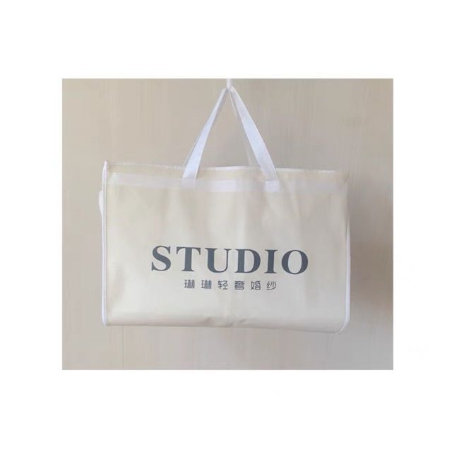 White non-woven dress bag