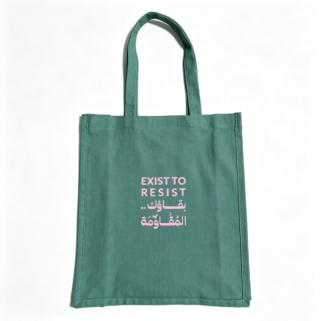 Soft and smoothly draping cotton shopping bag.