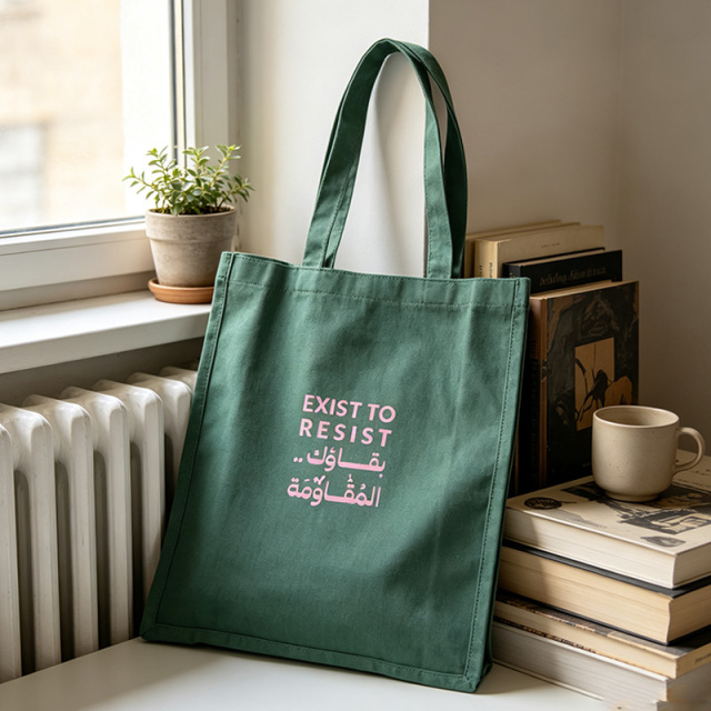 Soft and smoothly draping cotton shopping bag.