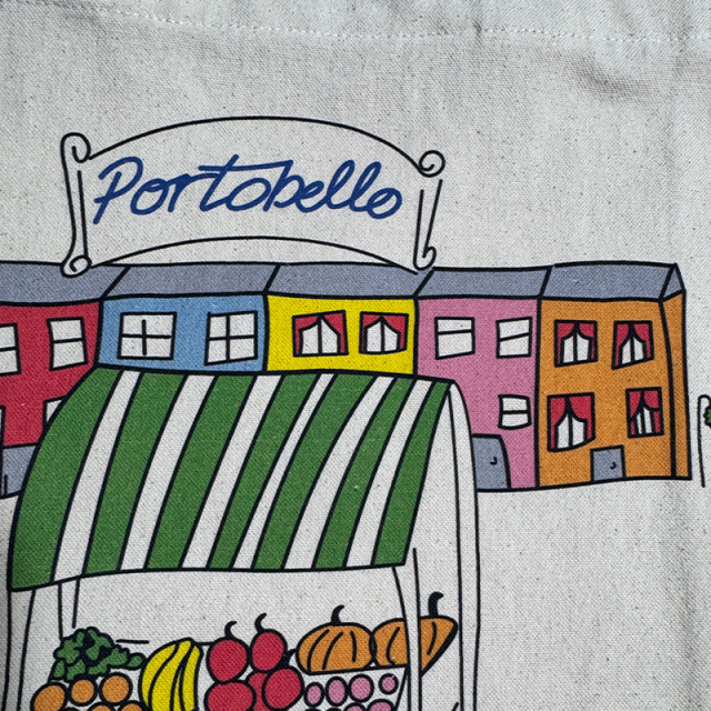 Soft and smoothly draping cotton shopping bag.