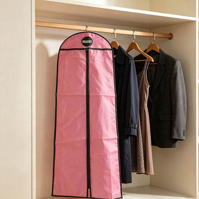 Pink polyester dust cover