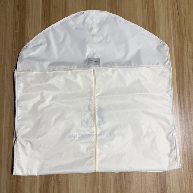 Milky white nylon fabric dress bag