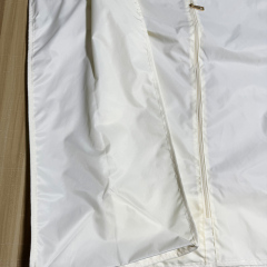 Milky white nylon fabric dress bag