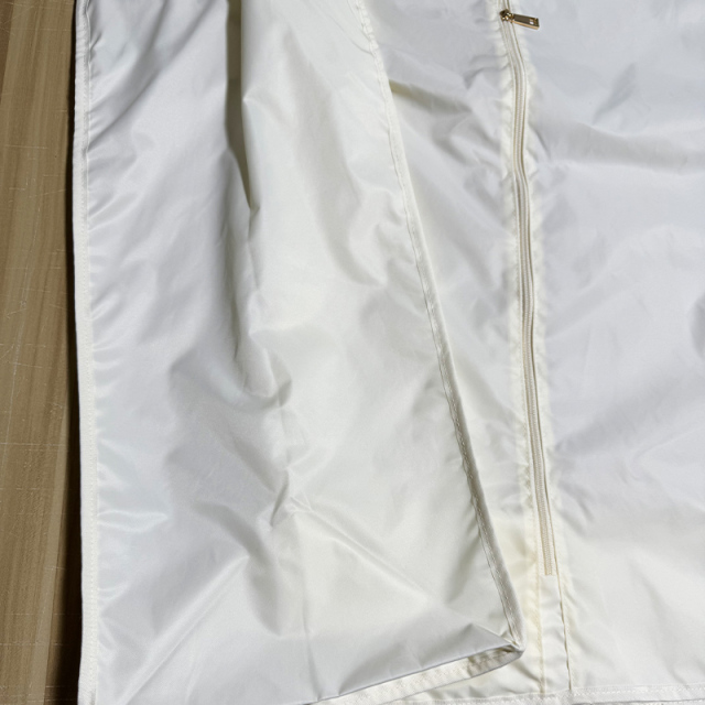 Milky white nylon fabric dress bag