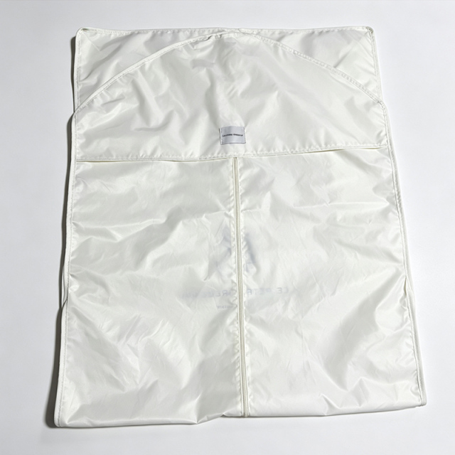 Milky white nylon fabric dress bag