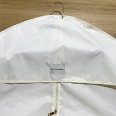 Milky white nylon fabric dress bag