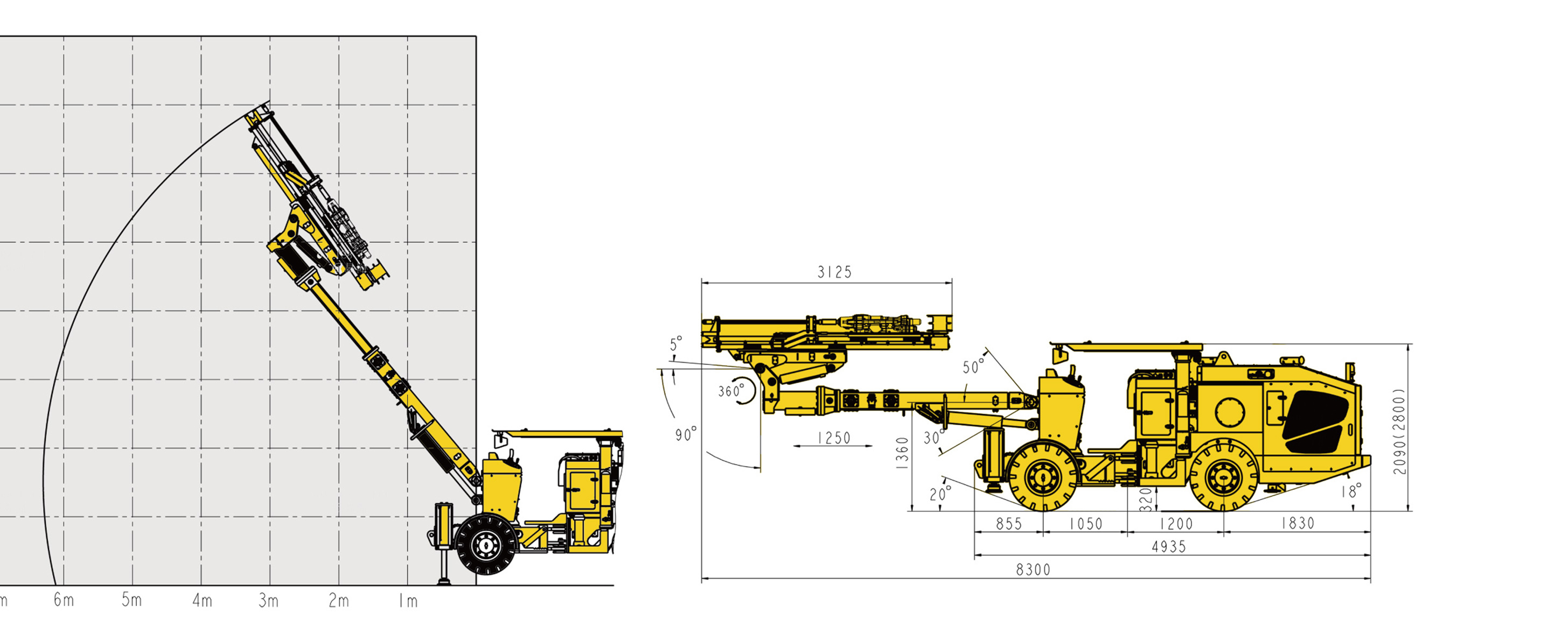 Hydraulic Drilling Jumbo Secondary Breaking Drilling Rig