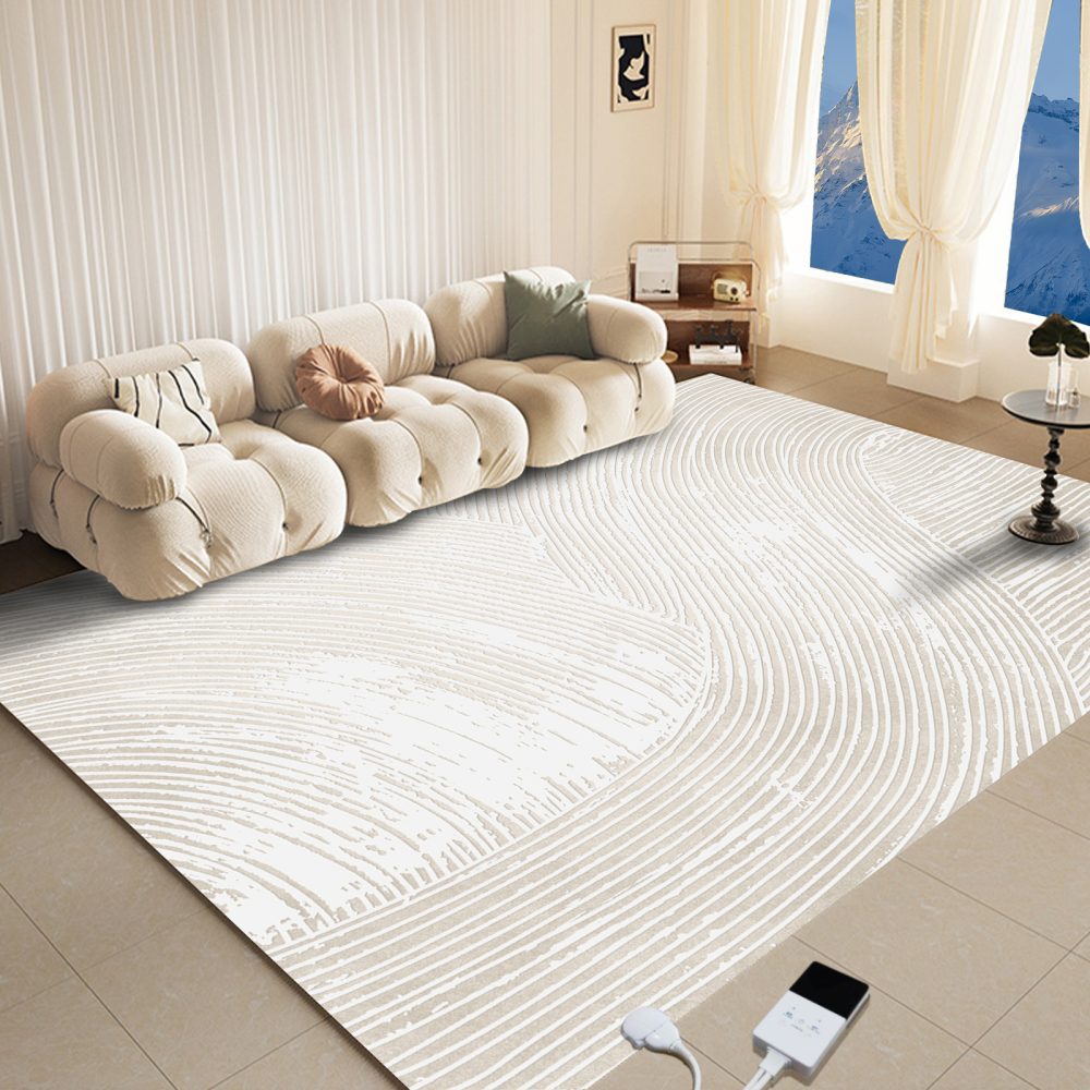 NujorWarm Graphene Electric Heating Rug, Warmer Area Rug Adjustable temperature Heater, Floor Heating Mat with Timer Living Room BedRoom Dining Room 120V 1700W QY 160*240cm 5.2*7.9Ft