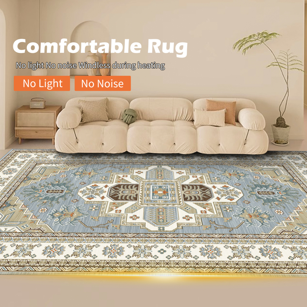 NujorWarm Graphene Electric Heated Carpet,Heater Warmer Area Rug Floor Heating Mat with Timer Living Room Bedroom Dining Room WY 120V 1700W 160 * 230cm 5.2 * 7.5Ft