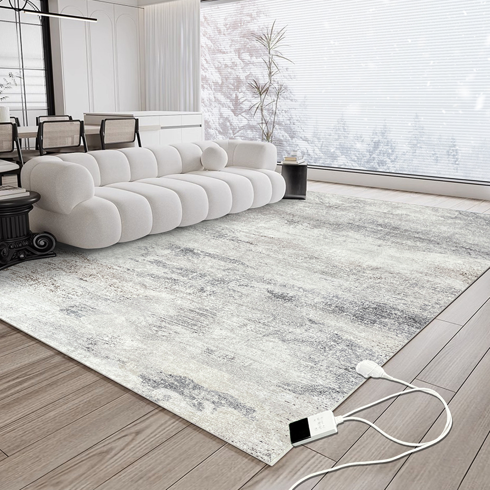 NujorWarm Graphene Electric Heated Carpet,Heater Warmer Area Rug Floor Heating Mat with Timer Living Room Bedroom Dining Room My 120V 1700W 160 * 230cm 5.2 * 7.5Ft