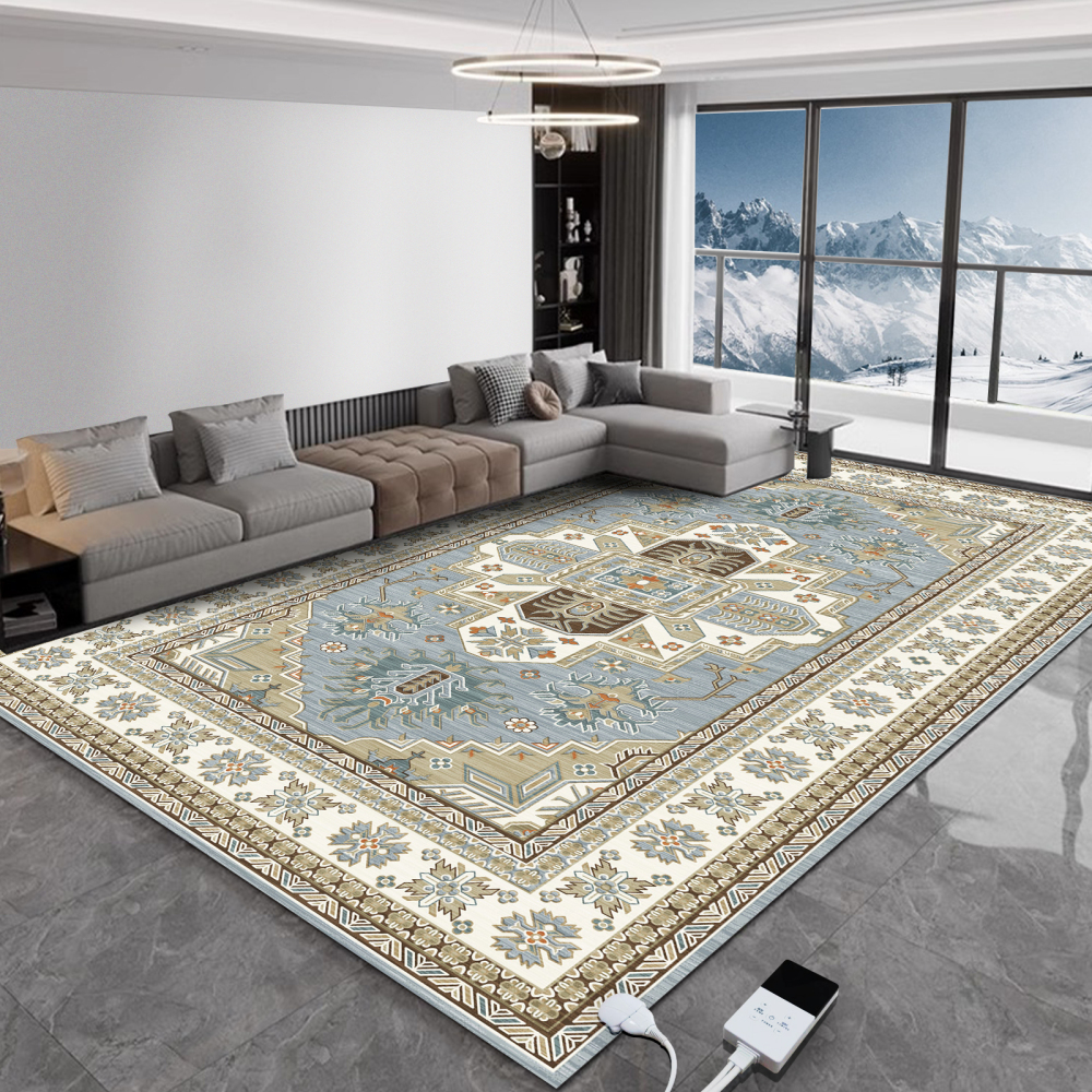 NujorWarm Graphene Electric Heated Carpet,Heater Warmer Area Rug Floor Heating Mat with Timer Living Room Bedroom Dining Room WY 120V 1700W 160 * 230cm 5.2 * 7.5Ft