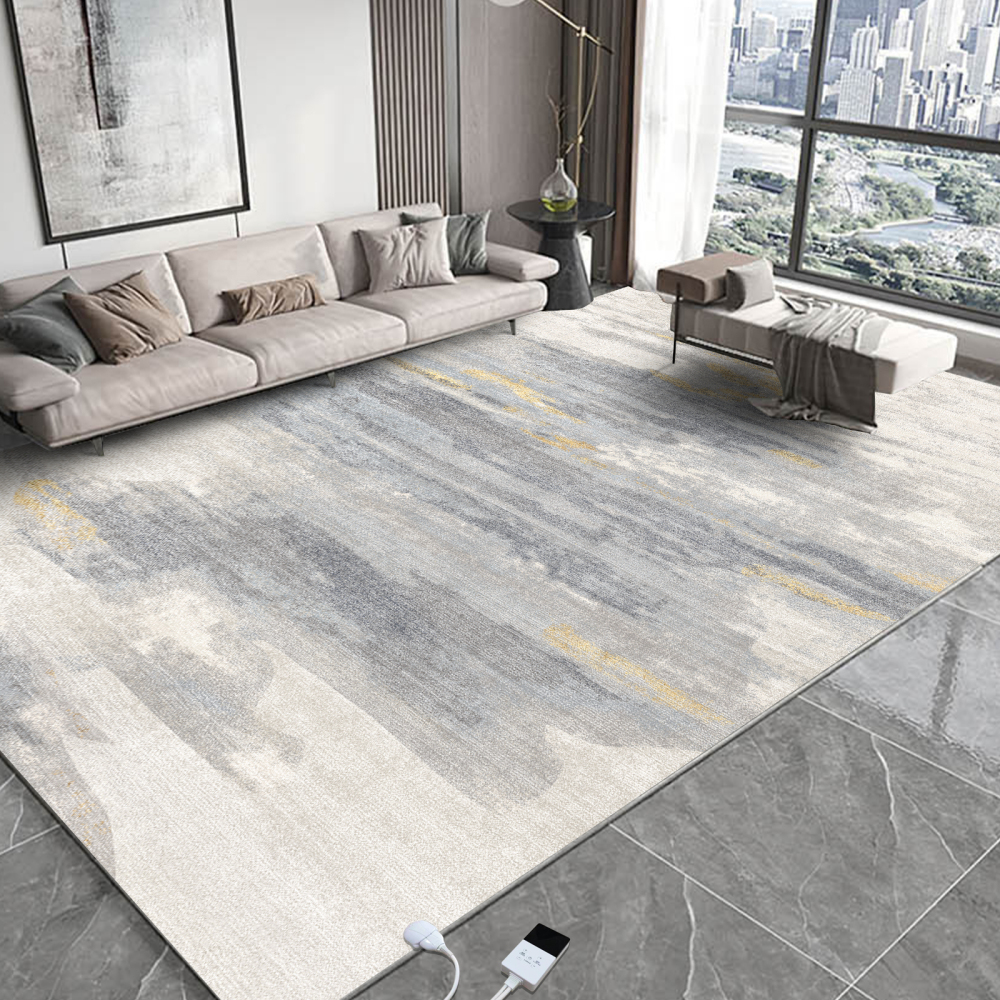 NujorWarm Graphene Electric Heated Carpet,Heater Warmer Area Rug Floor Heating Mat with Timer Living Room Bedroom Dining Room My 120V 1700W 160 * 230cm 5.2 * 7.5Ft