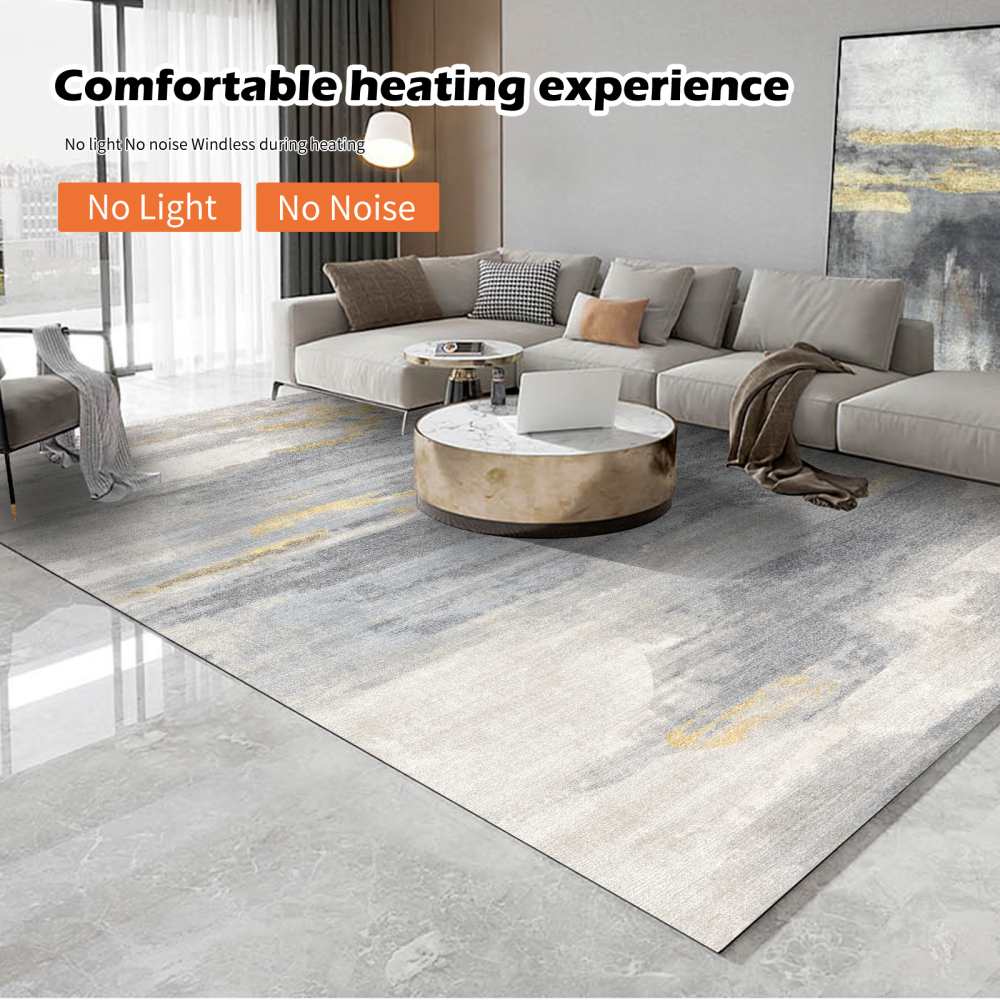 NujorWarm Graphene Electric Heated Carpet,Heater Warmer Area Rug Floor Heating Mat with Timer Living Room Bedroom Dining Room My 120V 1700W 160 * 230cm 5.2 * 7.5Ft