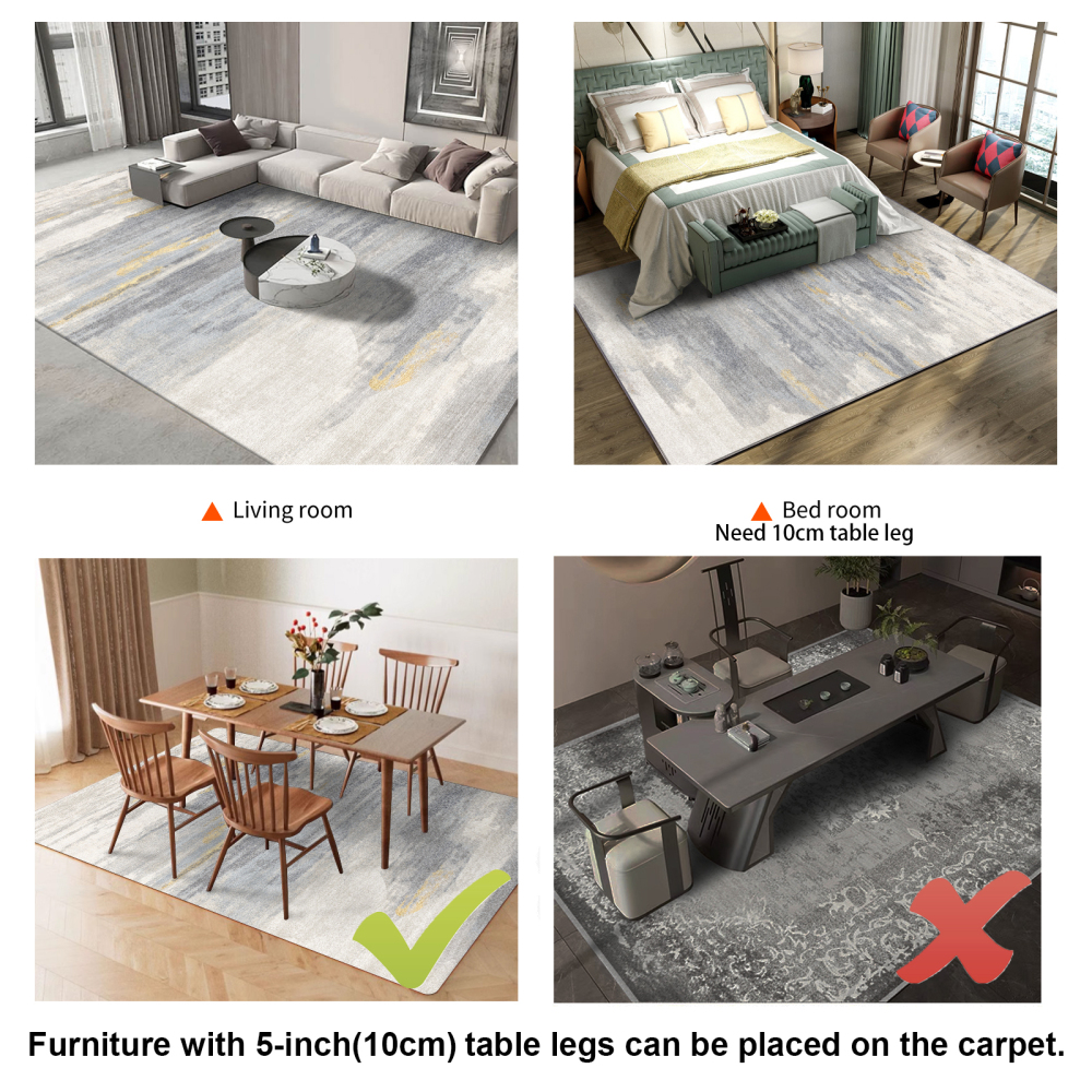 NujorWarm Graphene Electric Heated Carpet,Heater Warmer Area Rug Floor Heating Mat with Timer Living Room Bedroom Dining Room My 120V 1700W 160 * 230cm 5.2 * 7.5Ft