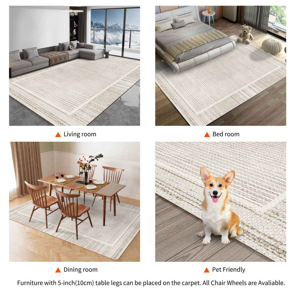 NujorWarm Graphene Electric Heating Rug,Heated Area Rug Floor Heating Mat Space Heater Foot Warmer  with Timer Living Room Bedroom Dining Room Falan 120V 220V 1500W 160x240cm