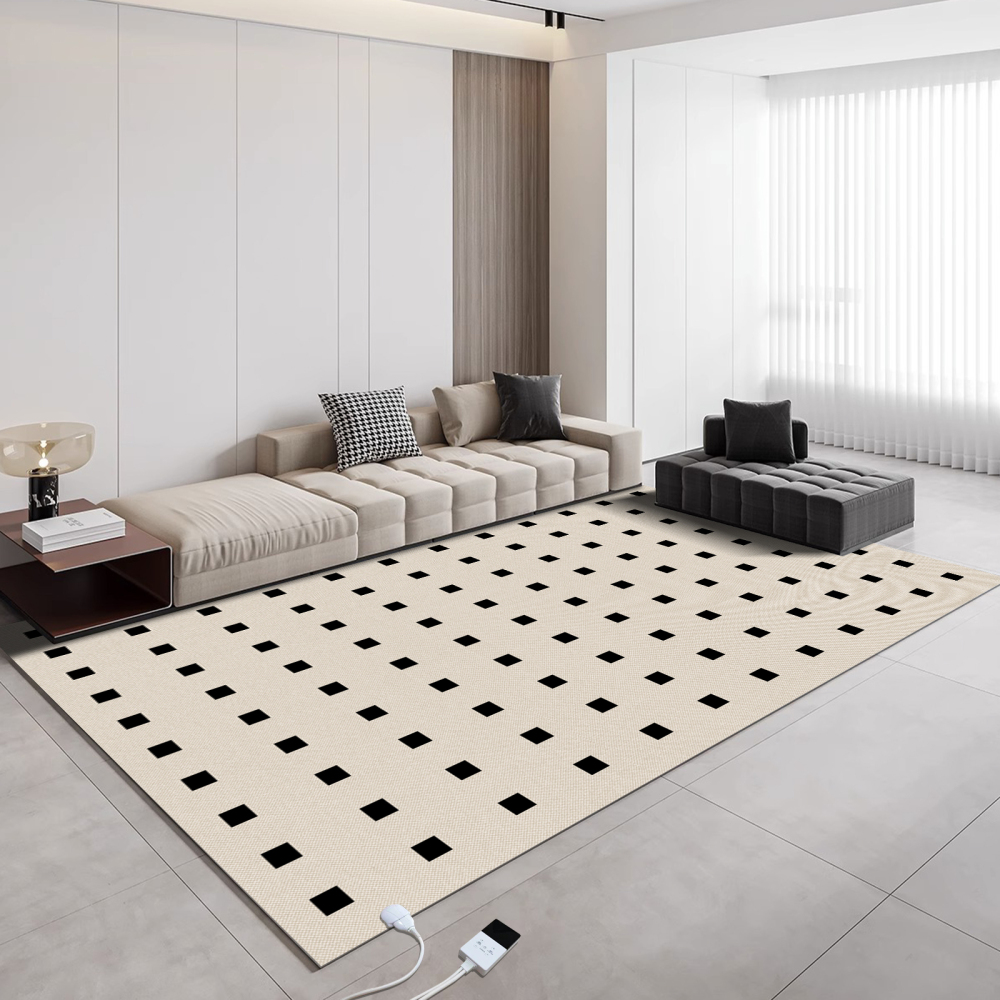 NujorWarm Graphene Electric Heating Rug,Heated Area Rug Floor Heating Mat Space Heater Foot Warmer  with Timer Living Room Bedroom Dining Room Bali 120V 220V 1500W 160x240cm