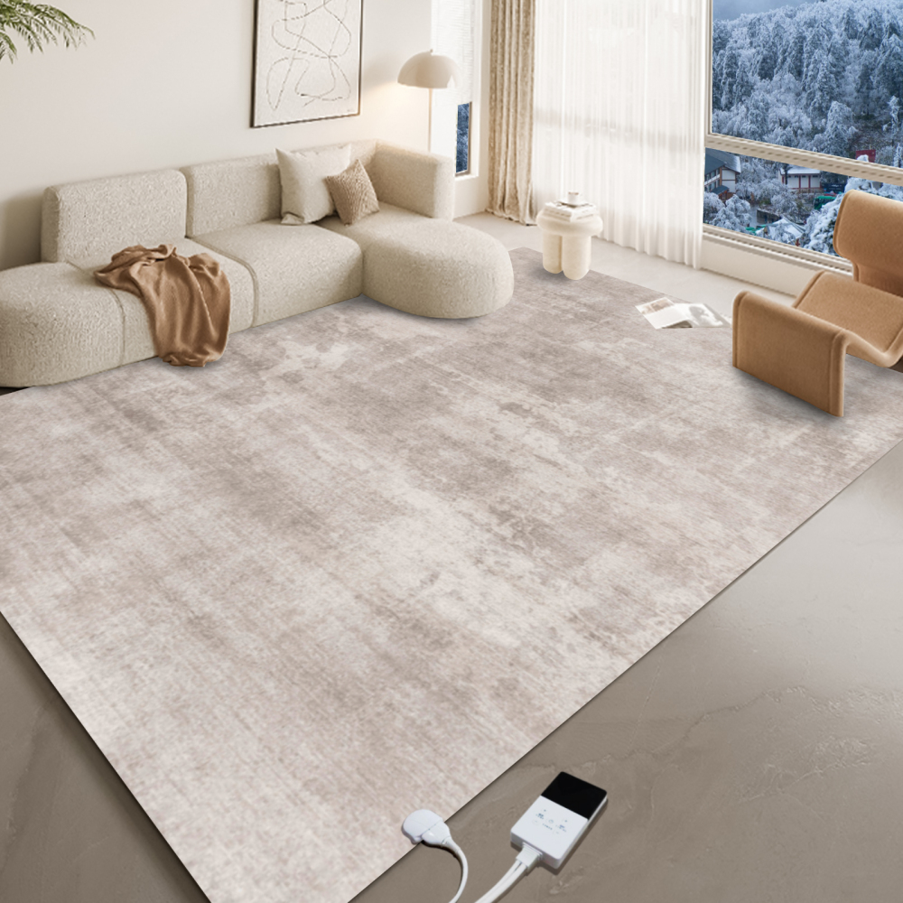 NujorWarm Graphene Electric Heated Carpet,Heater Warmer Area Rug Floor Heating Mat with Timer Living Room Bedroom Dining Room My 120-220V 1500W 160x240cm 5.2x7.9Ft