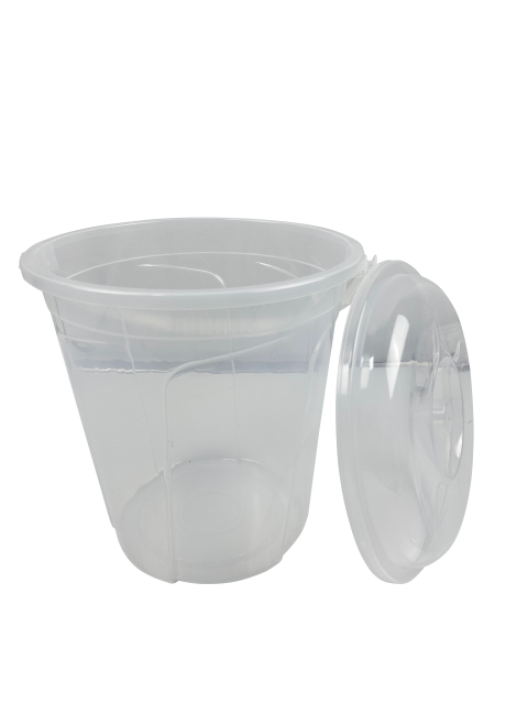 CUBETA TRANSPARENTE CON TAPA 9L