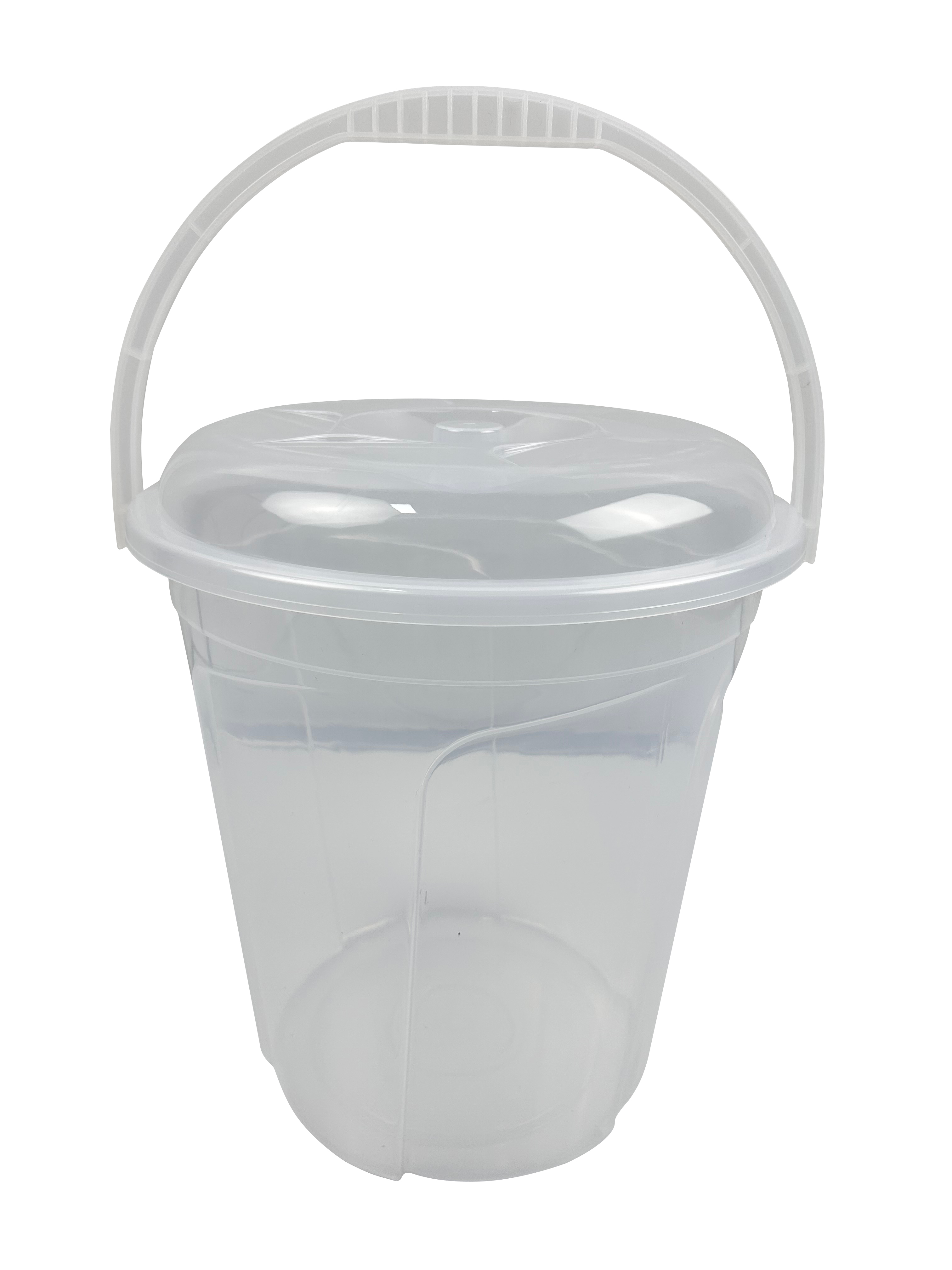 CUBETA TRANSPARENTE CON TAPA 9L