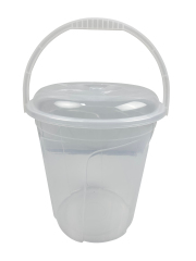 CUBETA TRANSPARENTE CON TAPA 9L