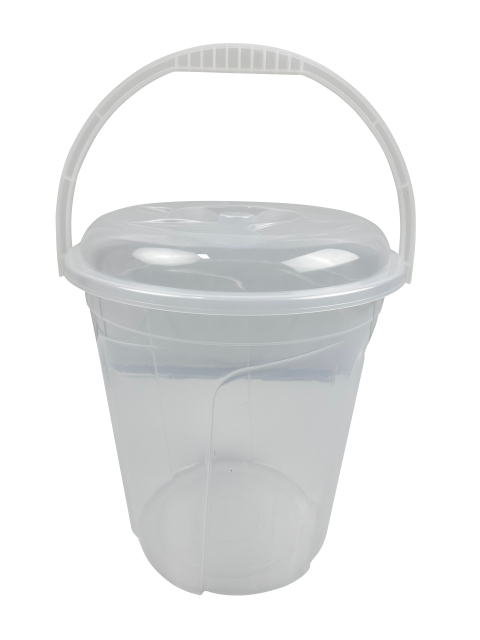 CUBETA TRANSPARENTE CON TAPA 9L