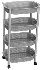 ESTANTE CON PUNTOS 4 NIVELES