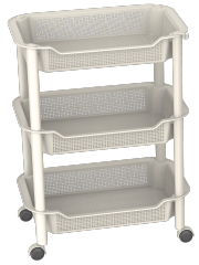 ESTANTE CESTA TEJIDO 3 NIVELES