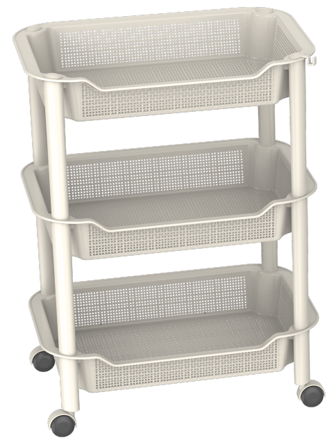 ESTANTE CESTA TEJIDO 3 NIVELES