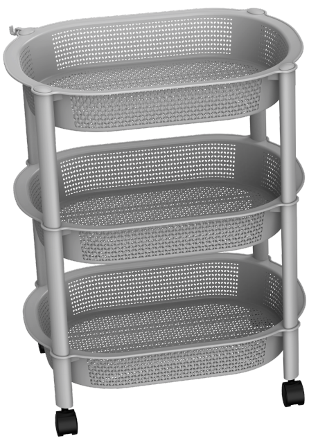 ESTANTE CON PUNTOS 3 NIVELES