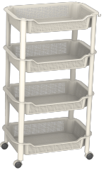 ESTANTE CESTA TEJIDO 4 NIVELES