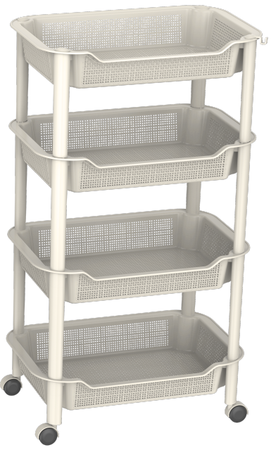 ESTANTE CESTA TEJIDO 4 NIVELES