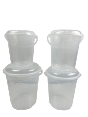 CUBETA TRANSPARENTE CON TAPA 13L