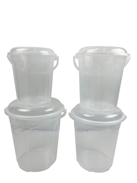 CUBETA TRANSPARENTE CON TAPA 13L