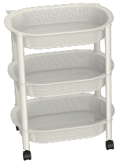 ESTANTE CON PUNTOS 3 NIVELES