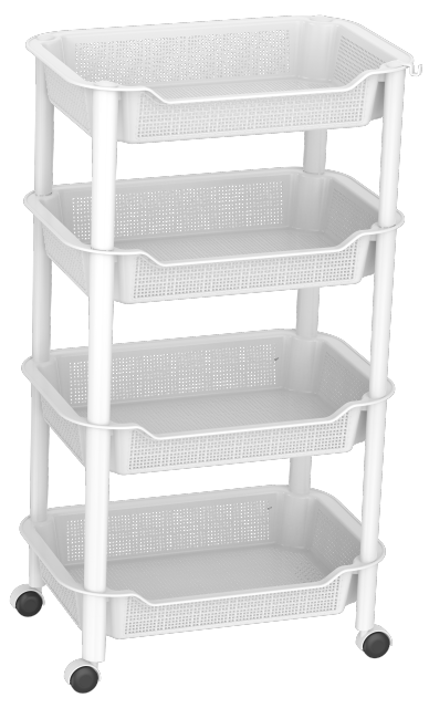 ESTANTE CESTA TEJIDO 4 NIVELES